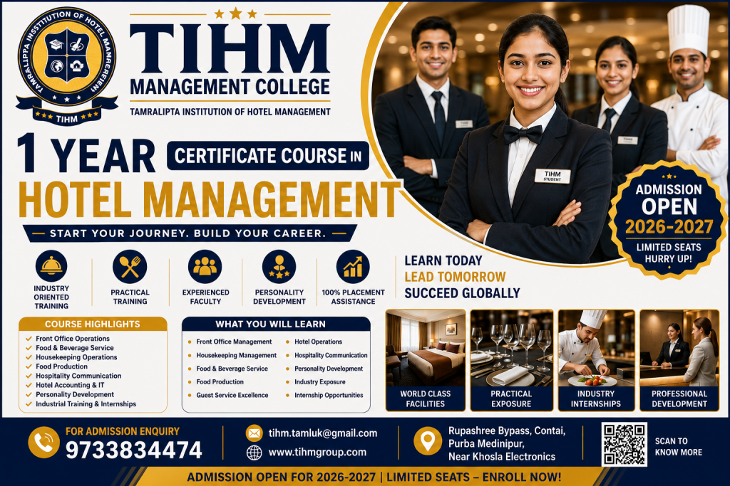 CERTIFICATE COURSE IN HOTEL MANAGEMENT